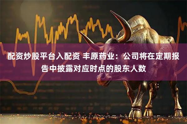 配资炒股平台入配资 丰原药业：公司将在定期报告中披露对应时点的股东人数